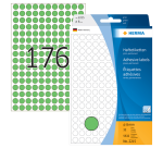 Etiket HERMA 2215 rond 8mm groen 5632 stuks