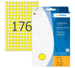 HERMA 2211 label round 8mm yellow 5632 pieces