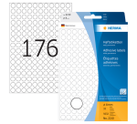 Etiquette HERMA 2210 rond 8mm blanc 5632 pièces