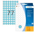 Etiquette HERMA 2233 rond 13mm bleu 2464 pièces
