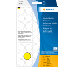 HERMA 2251 label round 19mm yellow 1280 pieces