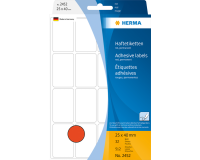Etiquette HERMA 2452 25x40mm rouge 512 pièces