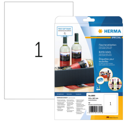 Etiquette HERMA 8895 210x297mm A4 blanc glacé 10 pièces