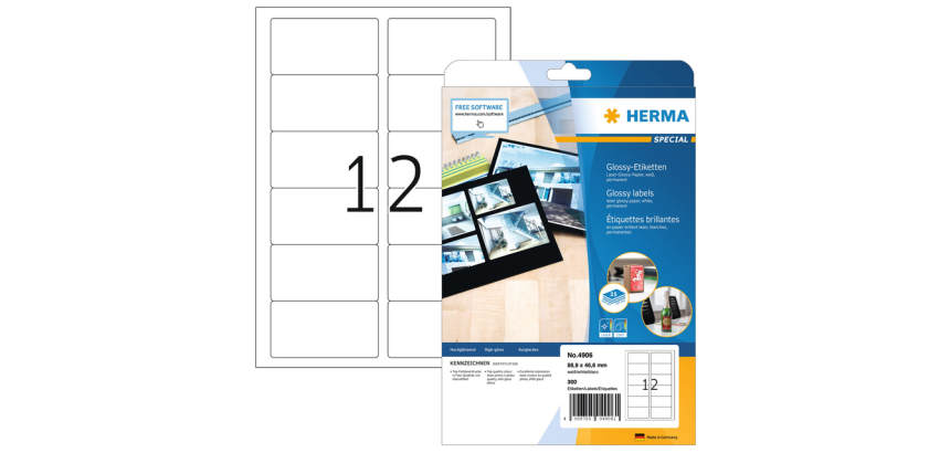 HERMA Premium Etiketten 4609 52,5x21,2mm weiß 11200 Stück