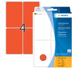 Etiquette HERMA 2492 52x82mm rouge 128 pièces
