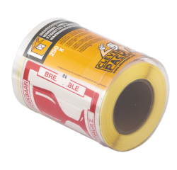 Etiket CleverPack tekst breekbaar 80x100mm wit/rood