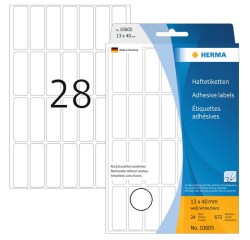 Etiquette amovible HERMA 10605 13x40mm 872 pièces