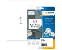 Etiquette amovible HERMA 10021 210x297mm A4 blanc 25 pièces