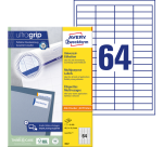 Etiket Avery 3667 48.5x16.9mm wit 6400 stuks