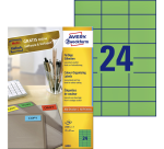 Etiquette Avery 3450 70x37mm vert 2400 pièces