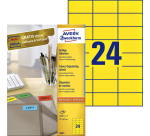 Etiquette Avery 3451 70x37mm jaune 2400pcs