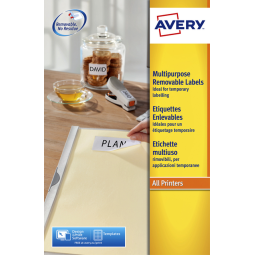 Etiket Avery L4733REV-25 99.1x139mm afneembaar wit 100stuks