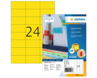 Etiquette HERMA 4406 70x37mm jaune 2400 pièces