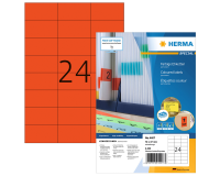 Etiquette HERMA 4407 70x37mm rouge 2400 pièces