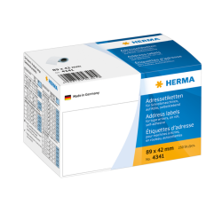 Etiket HERMA adres 4341 89X42mm op rol 250stuks
