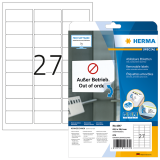 Etiket HERMA 4347 63.5x29.6mm verwijderbaar wit 675stuks