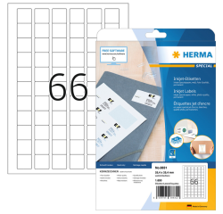 Etiquette HERMA 8831 25,4x25,4mm blanc 1650 pièces