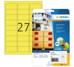 Etiquette HERMA 5140 63,5x29,6mm jaune fluo 540 pièces