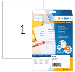 Etiquette HERMA amovible 4230 210x297mm A4 blanc 25 pièces
