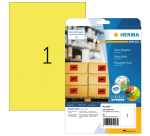 Etiquette HERMA 5148 210x297mm A4 jaune néon 20 pièces