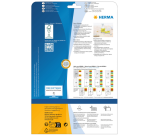 Etiquette HERMA 5148 210x297mm A4 jaune néon 20 pièces