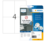 Removable label HERMA 5082 105x148mm A6 white 100 pieces