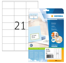 Etiquette HERMA Premium 4361 70x42mm blanc 525 pièces