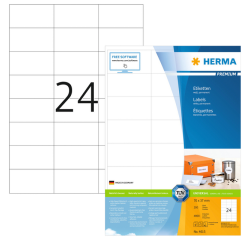 Etiket HERMA 4615 70x37mm premium wit 4800stuks