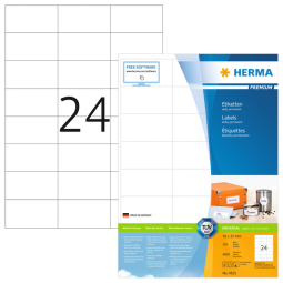 Etiquette HERMA Premium 4615 70x37mm blanc 4800 pièces