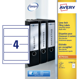 Rugetiket Avery breed 62x192mm zelfklevend wit 25 vel