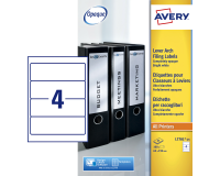 Rugetiket Avery breed 62x192mm zelfklevend wit 25 vel