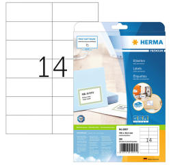 Etiket HERMA 5057 105x42.3mm premium wit 350stuks