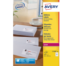 Shipping address labels laser 63.5 x 38.1 mm Avery white - Box of 840