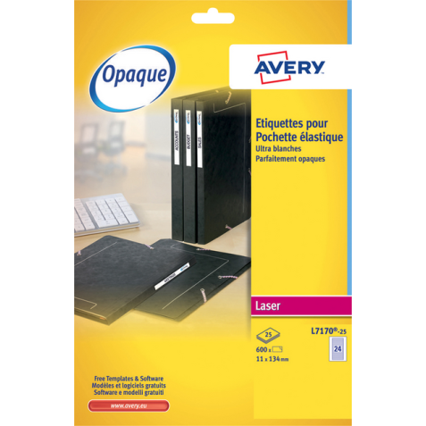 Etiquette Avery L7170-25 134x11mm blanc 600 pièces