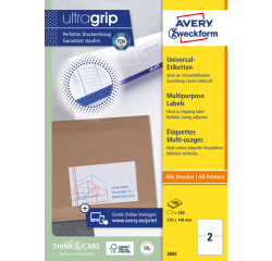 Etiket Avery Zweckform 3655 210x148mm A5 wit 200stuks