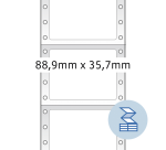 Etiquette HERMA 8161 88,9x35,7mm 1 rangée blanc 2000 pièces