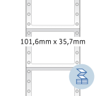 HERMA Label 8212 101.6x35.7mm 1 row white 4000 pieces