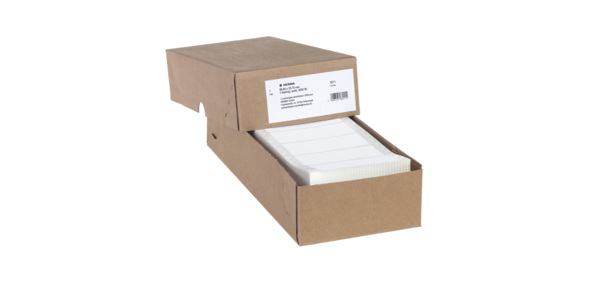 Etiket HERMA 8211 88.9x35.7mm 1-baans wit 4000 stuks