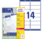 Etiquette Avery L7163-250 99,1x38,1mm blanc 3500 pièces