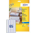 Etiquette Avery J8651-10 38,1x21,2mm blanc 650 pièces