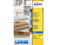 Etiket Avery J8567-25 210x297mm A4 transparant 25 etiketten