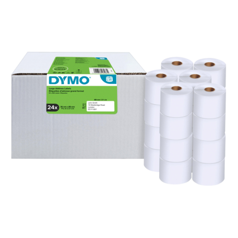 Etiket Dymo LabelWriter adressering 36x89mm 24 rollen á 260 stuks wit