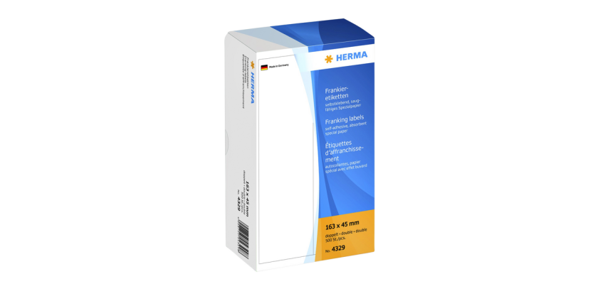 HERMA 4329 Frankieretiketten doppelt 163x45mm 500 Stück