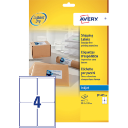 Etiquette Avery J8169-10 99,1x139mm blanc 40 pièces