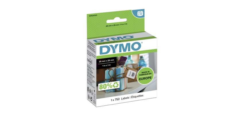 DYMO Etiquette universelle LabelWriter, 25 x 25 mm, blanc