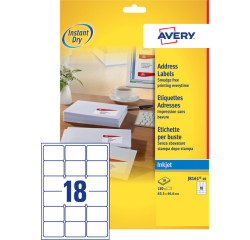 Avery Label J8161-10 63.5x46.6mm white 180 pieces