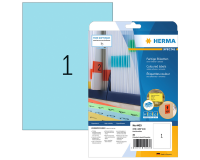Etiket HERMA 4423 210x297mm A4 verwijderbaar blauw 20stuks