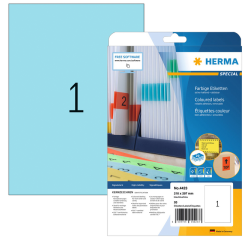 Etiquette HERMA 4423 210x297mm A4 bleu 20 pièces