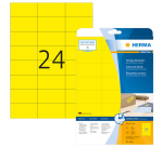 Removable label HERMA 4466 70x37mm yellow 480 pieces