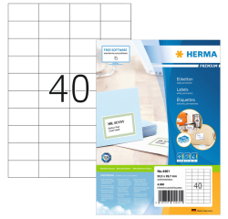 Etiket HERMA 4461 52.5x29.7mm premium wit 4000 stuks